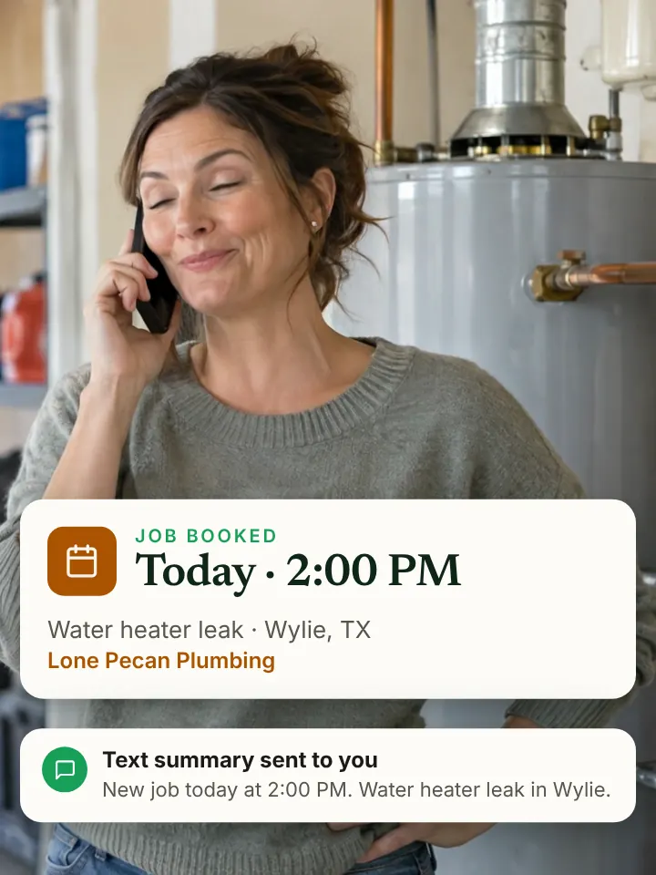 Sample AI receptionist answering a customer call